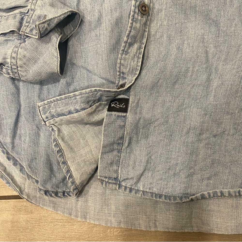 Rails Ingrid Studded Button Down Chambray Shirt W… - image 4
